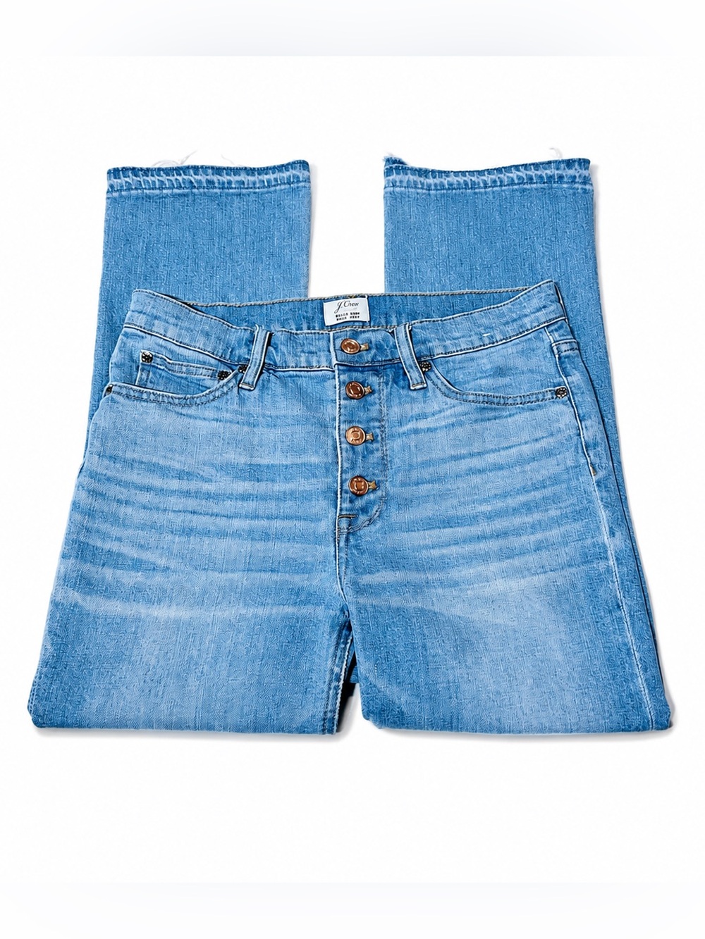 J.Crew Billie Demi Boot Crop Jeans Button Fly medium Wash Women’s Size 28